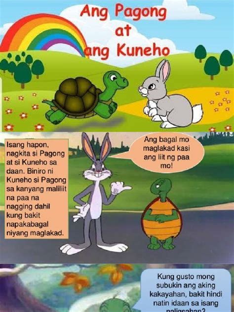 kulebrang pagong|Ang Kuneho at ang Pagong .